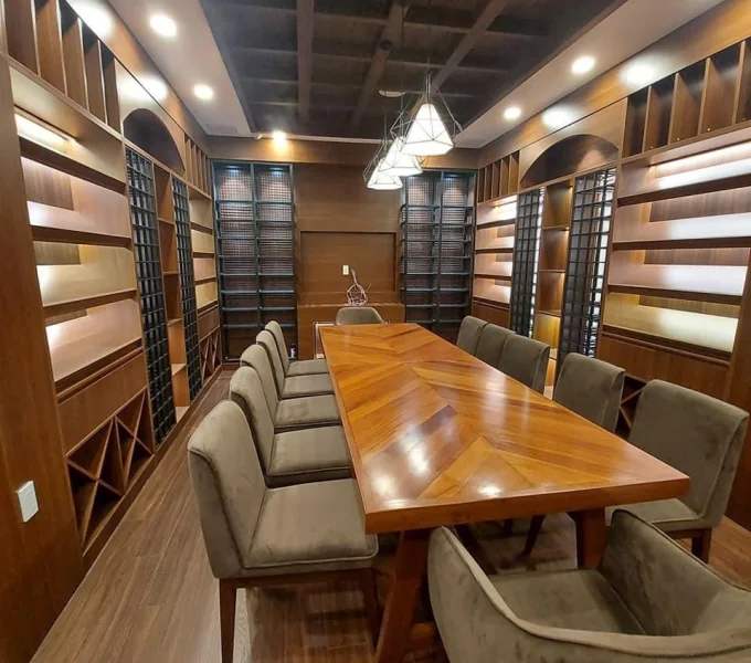 Dự án kệ sắt hầm rượu