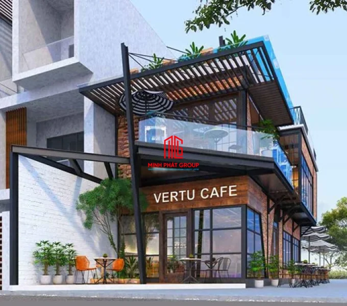 Nhà tiền chế quán cafe