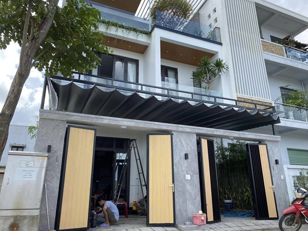 mái xếp di động nhà phố