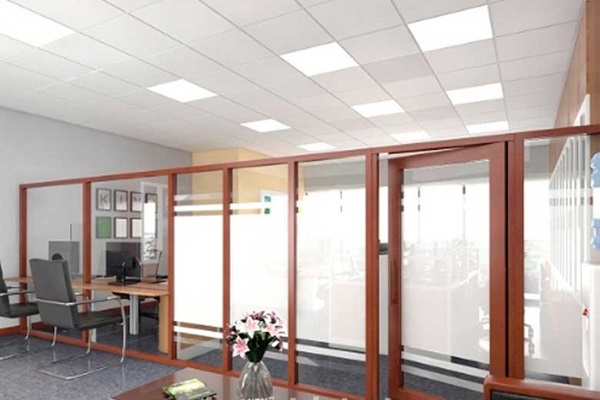 vách nhôm kính cường lực