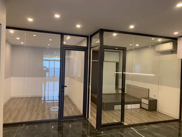 ý tưởng vách ngăn nhôm kính đẹp