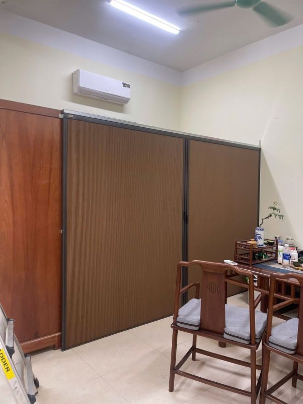 vách ngăn phòng rèm tổ ong